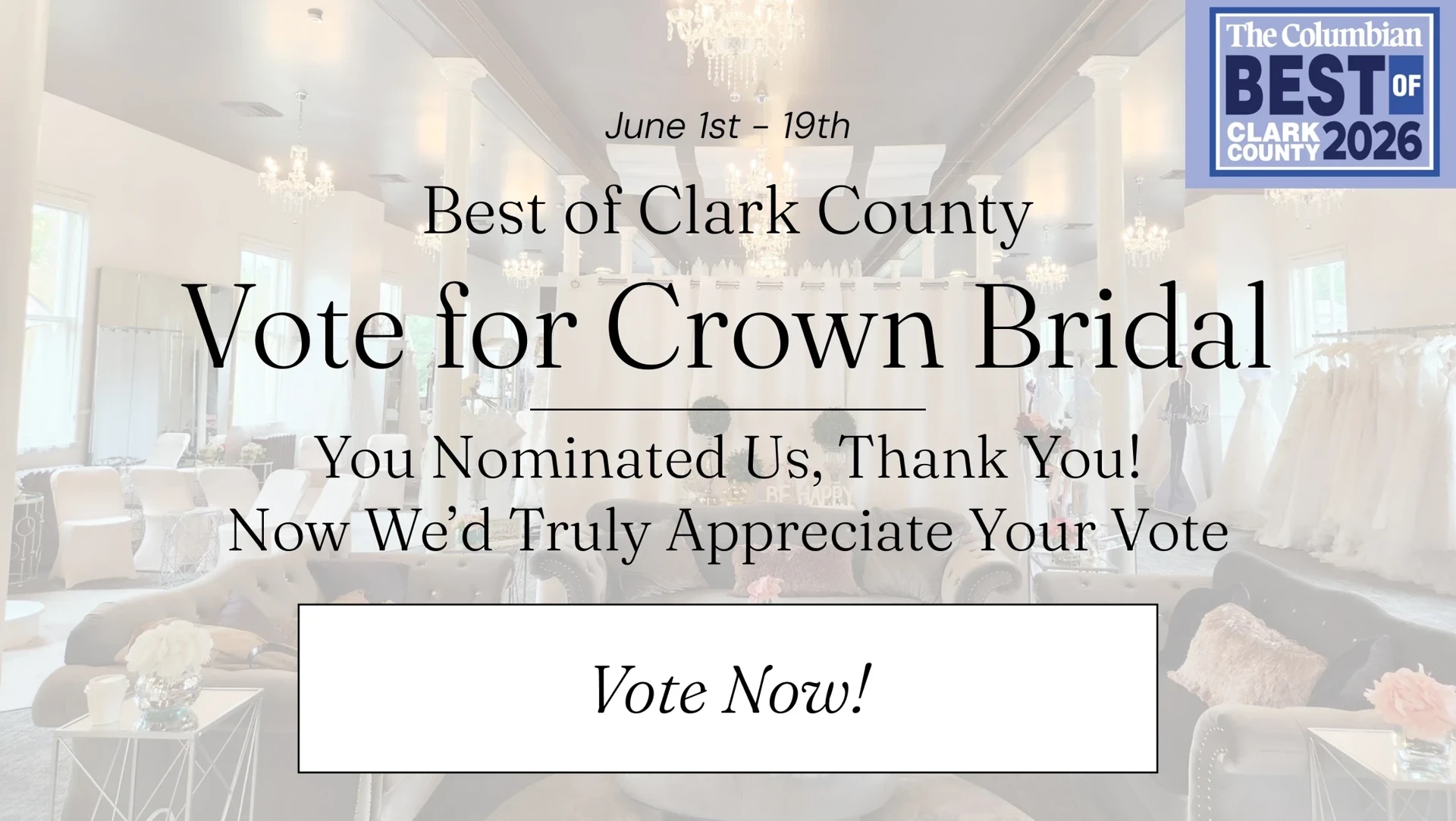 Best of Clark County Vote For Crown Bridal