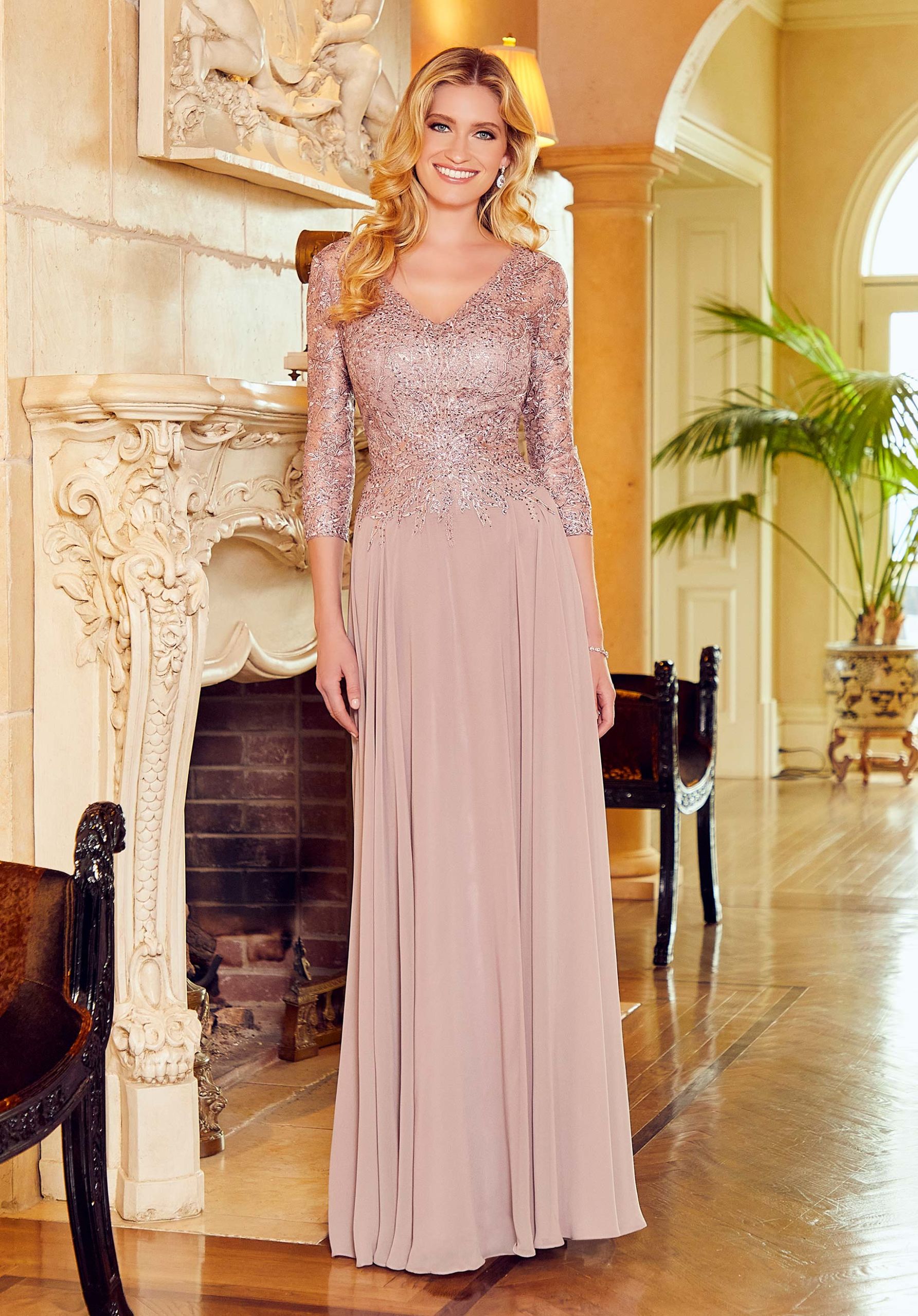 Designer Mother of the Bride - 72524 Lace and Chiffon Evening Gown
