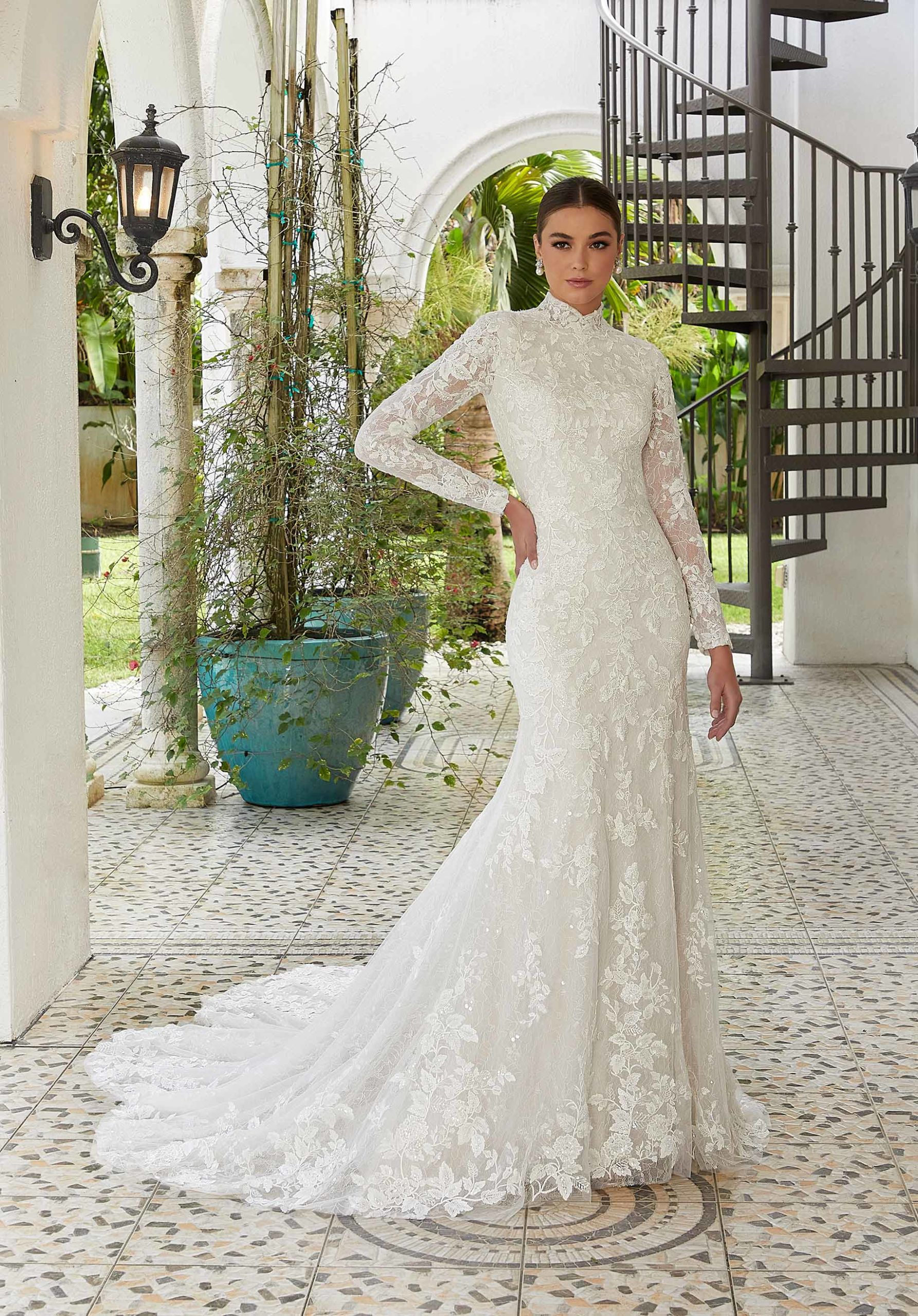 Top 10 wedding dresses with turtle neck ideas and inspiration