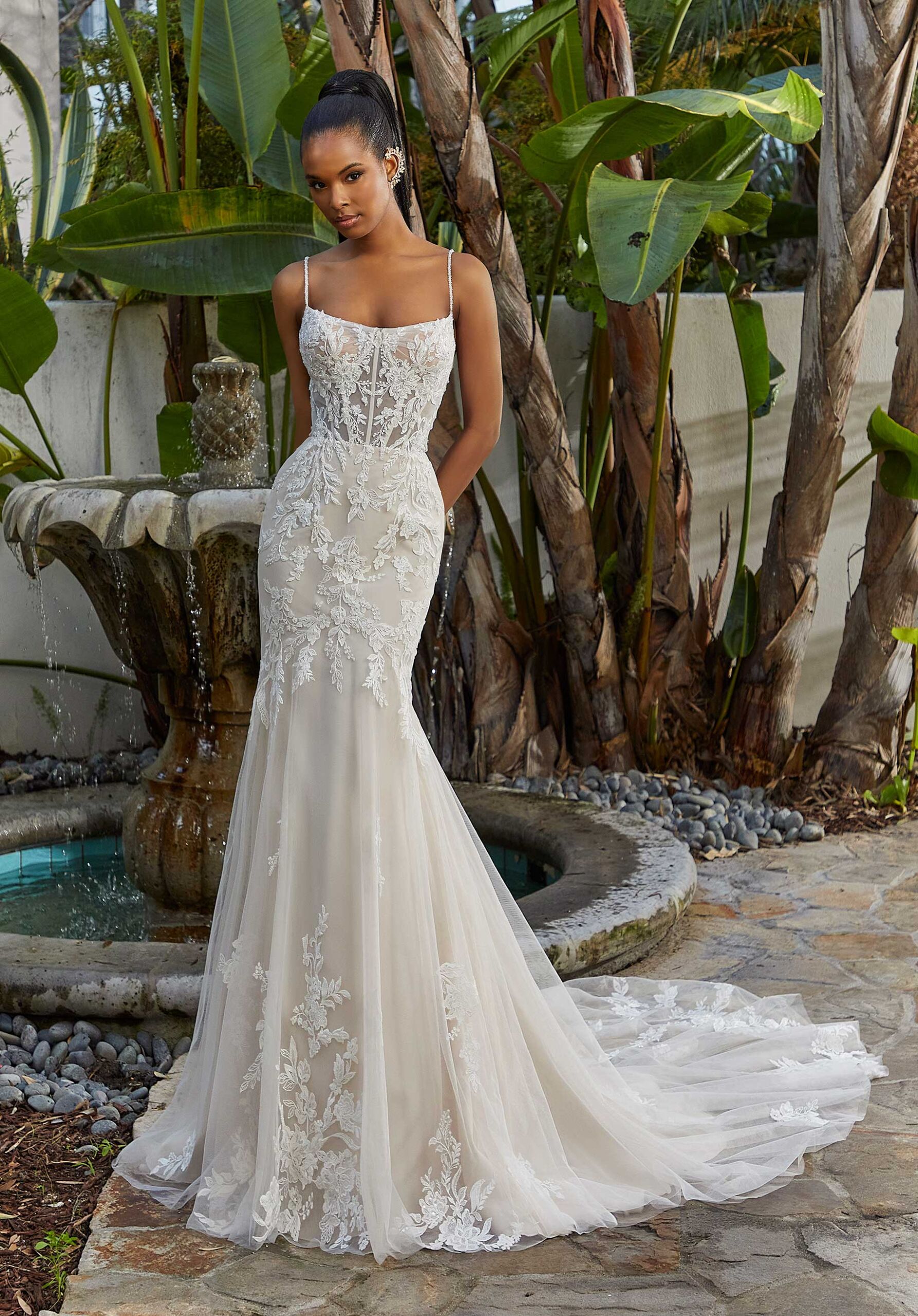 Romantic Lace Fit-and-Flare Wedding Dress